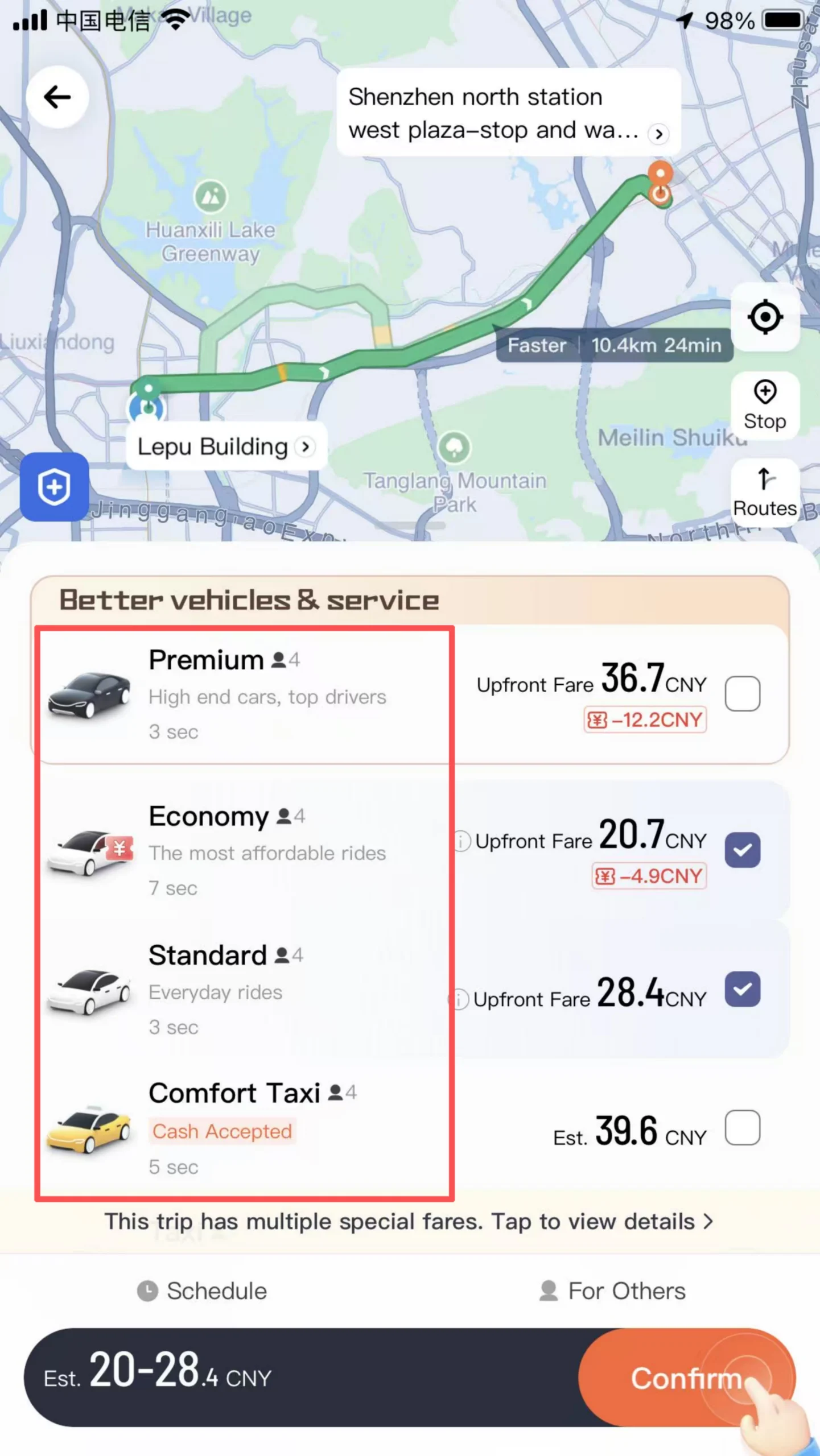 Vehicle Selection