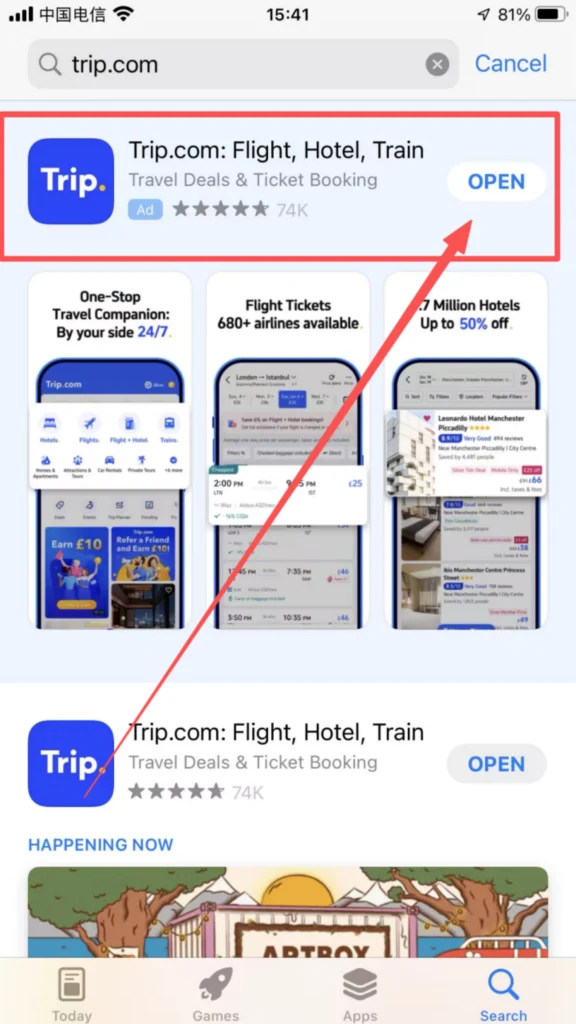 Search Trip.com
