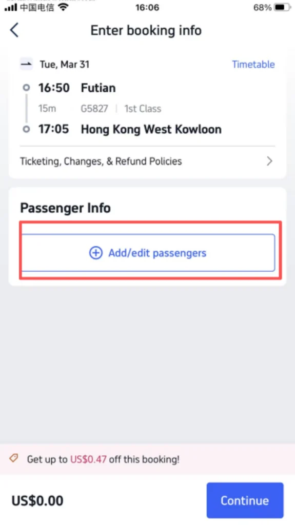 Seat Selection